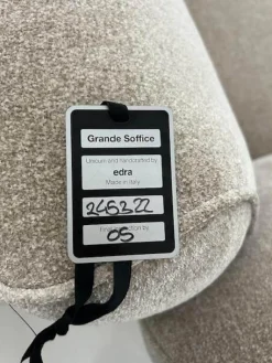 Edra 2-Sitzer-Sofas|Sofa Grande Soffice Zweisitzer Stoff Tasty Soft T8575-21 Grau