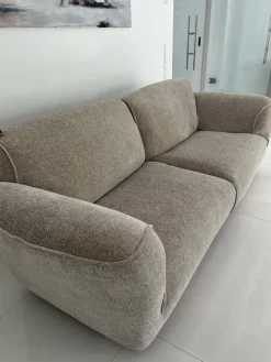 Edra 2-Sitzer-Sofas|Sofa Grande Soffice Zweisitzer Stoff Tasty Soft T8575-21 Grau