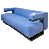 Tecta 2-Sitzer-Sofas|Sofa Gropius F51 2 Stoff Dama 0077 Blau Gestell Esche Schwarz
