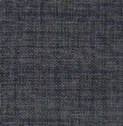 Christine Kröncke 2-Sitzer-Sofas|Sofa Hailey Stoff Eloy 052 Navy Blue Gestell Metall 15 Rauchbraun Hocker Stoff Chameleon 086 Grau-Blau mit Hocker