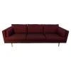 Nielaus 3-Sitzer-Sofas|Sofa Handy Wollstoff Burgunderrot Gestell Metall