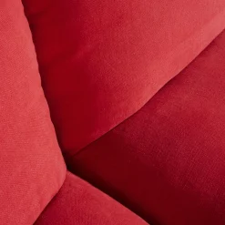 Bielefelder Werkstätten 2-Sitzer-Sofas|Sofa Heaven Bezug Stoff Hot Madison Reboot CH1249 706 Rot Füße Matt Lackiert Schwarz Mit Zwei Abklappbaren Armlehnen
