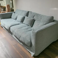 Sits 2-Sitzer-Sofas|Sofa Heaven MS 1009 Stoff Nori 4 Turqouise Blau Grau Fuß Schwarz