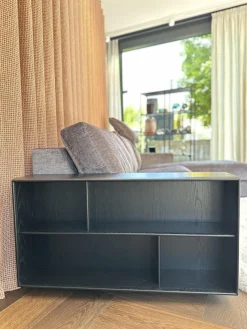 Bielefelder Werkstätten Ecksofas|Sofa Inspiration Stoff IP Fame IP1777 484 Grau Holzfuß Esche Schwarz Gebeizt