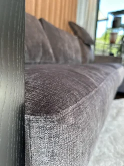 Bielefelder Werkstätten Ecksofas|Sofa Inspiration Stoff IP Fame IP1777 484 Grau Holzfuß Esche Schwarz Gebeizt