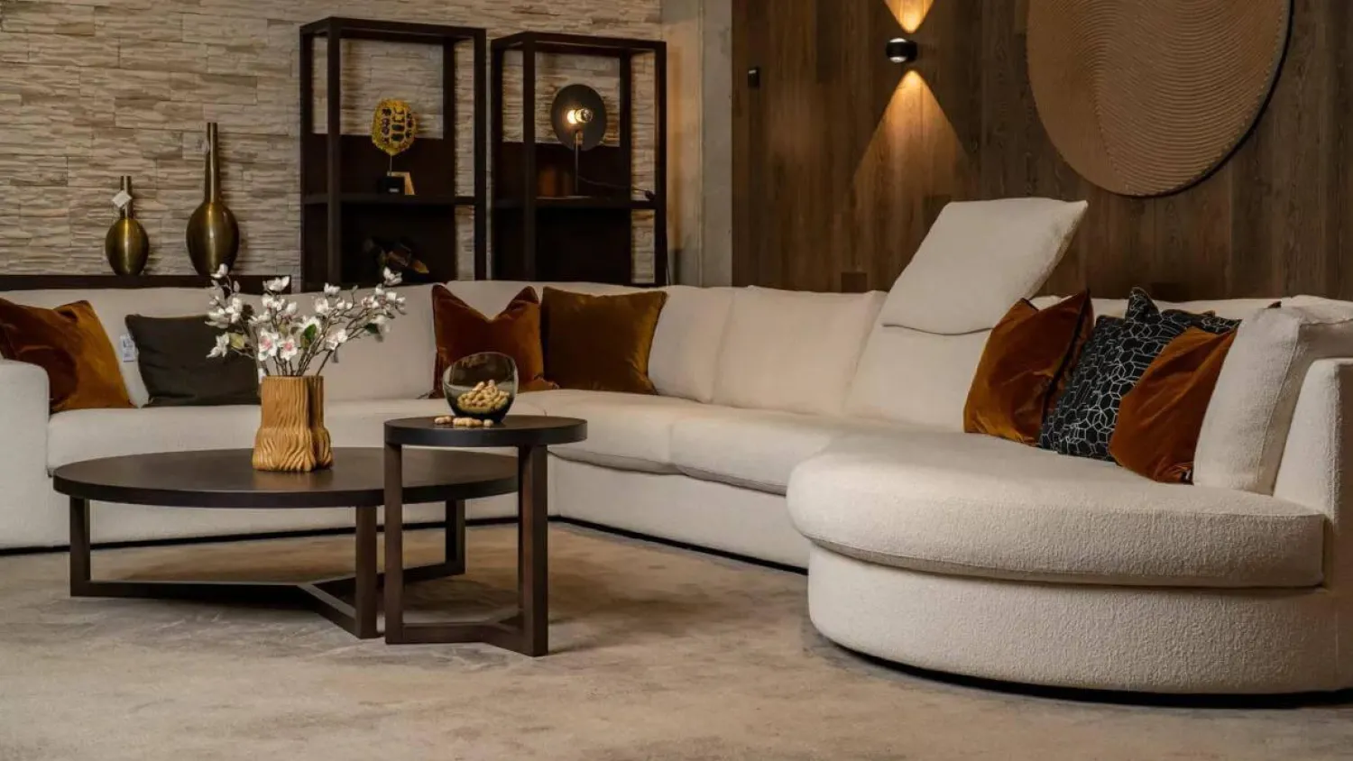 Bielefelder Werkstätten Wohnlandschaften|Ecksofas|Sofa Inspiration Stoff Queen BW1775-272 Weiß