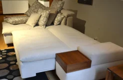 Signet Ecksofas|Sofa Isla Milan Stoff Hipo Natur Creme Schlaffunktion