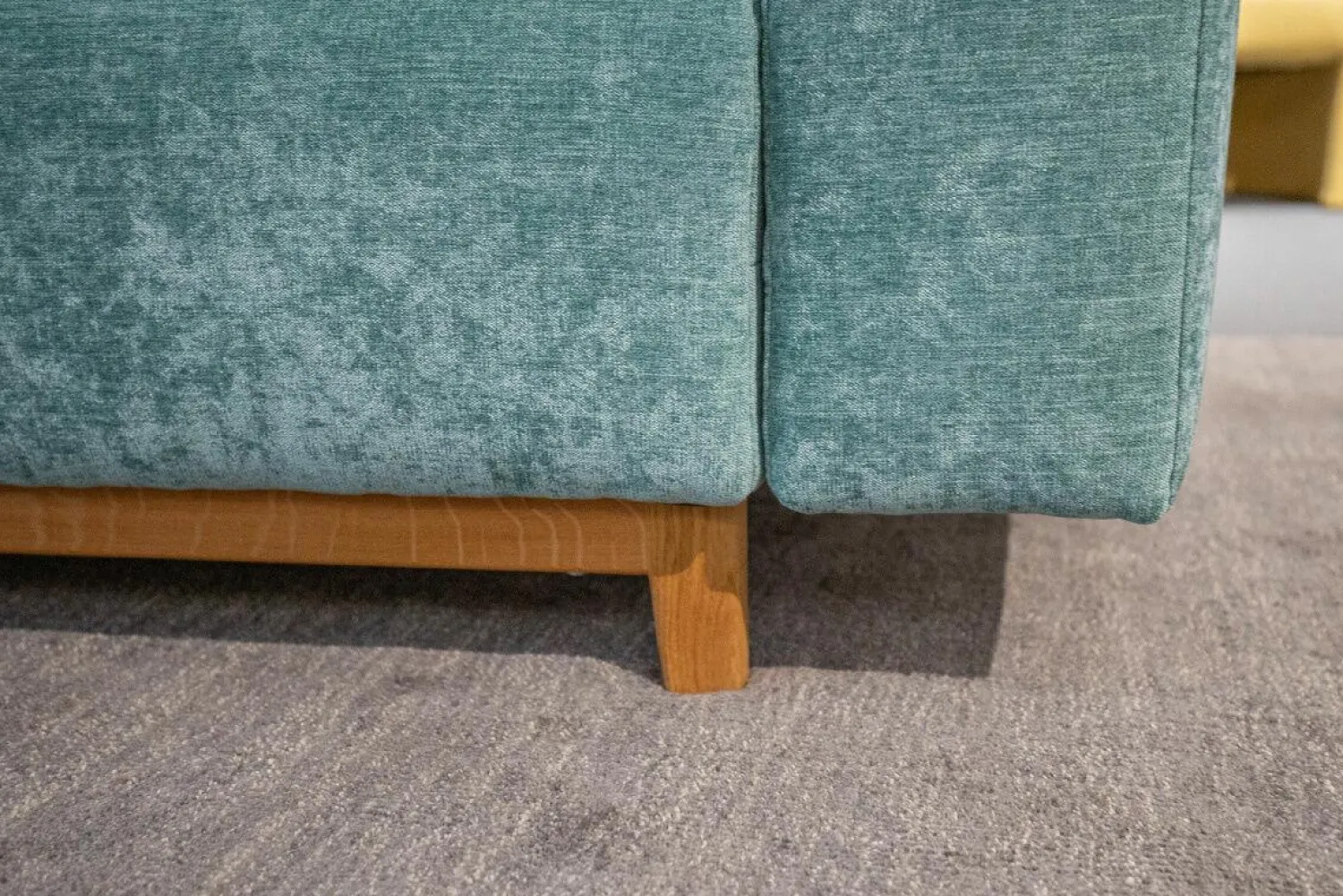 Signet 2-Sitzer-Sofas|Sofa Isla Stoff Abby Petrol Blau Gestell Eiche Geölt