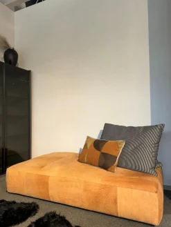 Bullfrog 2-Sitzer-Sofas|Sofa Iwan Leder Crazy Nubuk Tobacco 2510 26 Braun Füße Kunststoff Gleiter Inklusive Cushion Iwan Ohne Mehrfarbiges Kissen