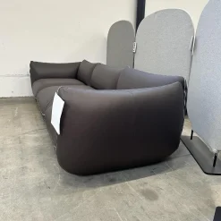 COR 3-Sitzer-Sofas|Sofa Jalis 21 Leder 246 Schoko Grau Braun Nahtband 5095 Kitt