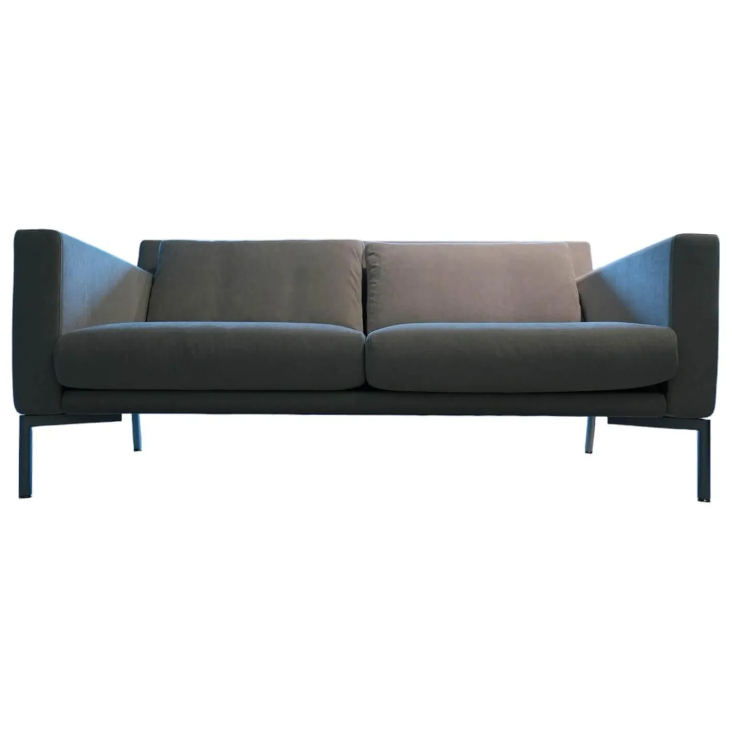 Walter Knoll 2-Sitzer-Sofas|Sofa Jason 390 25 FLFR 2,5 Sitzig Stoff Summit Chalk Grau Gestell Velourmatt Grau