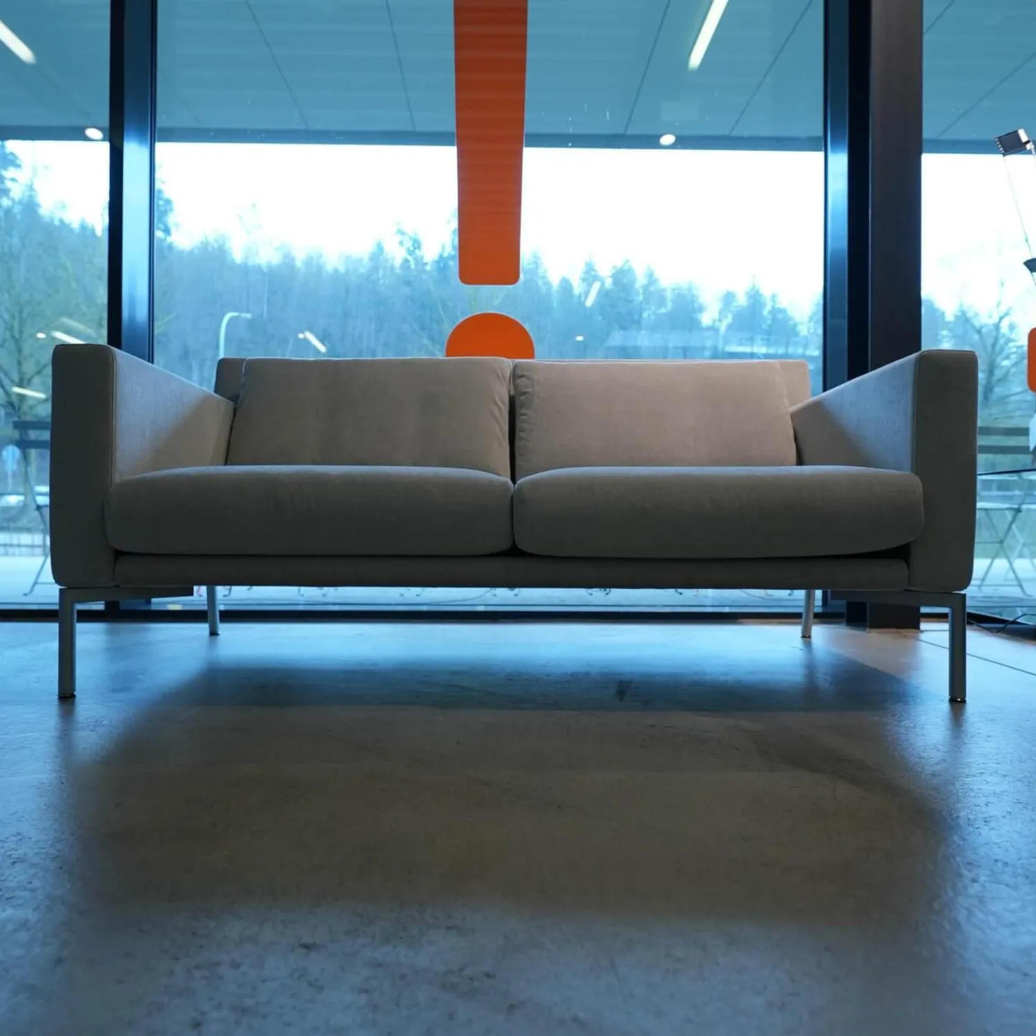 Walter Knoll 2-Sitzer-Sofas|Sofa Jason 390 25 FLFR 2,5 Sitzig Stoff Summit Chalk Grau Gestell Velourmatt Grau