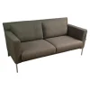 Walter Knoll 2-Sitzer-Sofas|Sofa Jason 390-25 FLFR Stoff Kuro Limestone Gestell Velourmatt