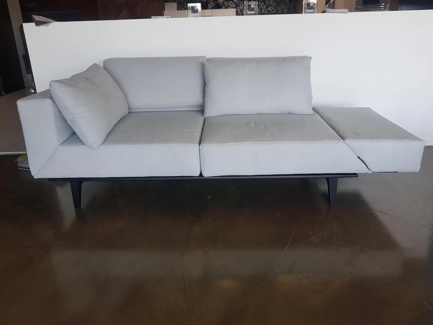 Franz Fertig 2-Sitzer-Sofas|Sofa Jill Stoff E Cape 60 Lightgrey Grau mit Verstellfunktion