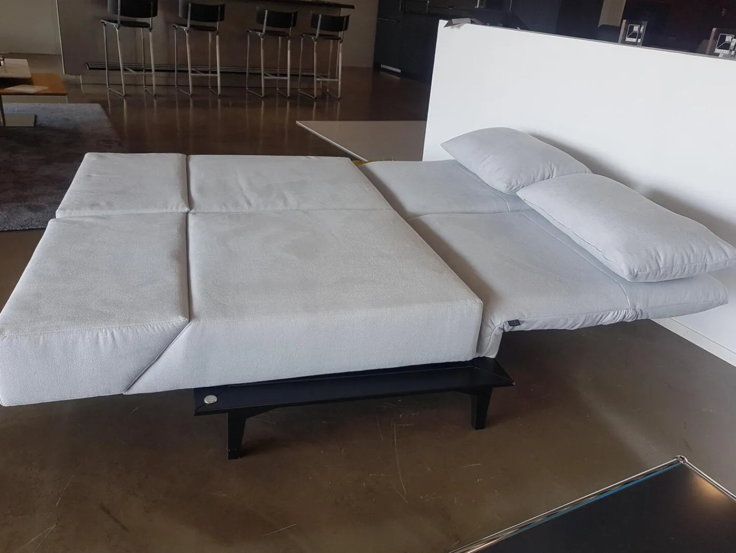 Franz Fertig 2-Sitzer-Sofas|Sofa Jill Stoff E Cape 60 Lightgrey Grau mit Verstellfunktion