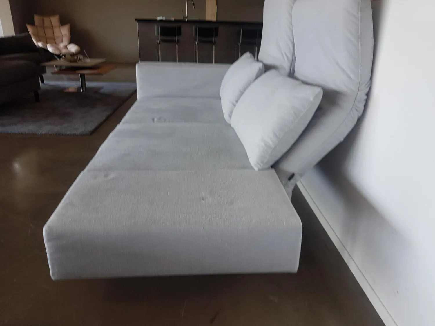 Franz Fertig 2-Sitzer-Sofas|Sofa Jill Stoff E Cape 60 Lightgrey Grau mit Verstellfunktion