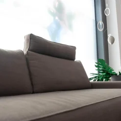 IP Design 2-Sitzer-Sofas|Sofa Jon Edwards Bodenfrei Stoff Burton Taupe mit Kopfstütze