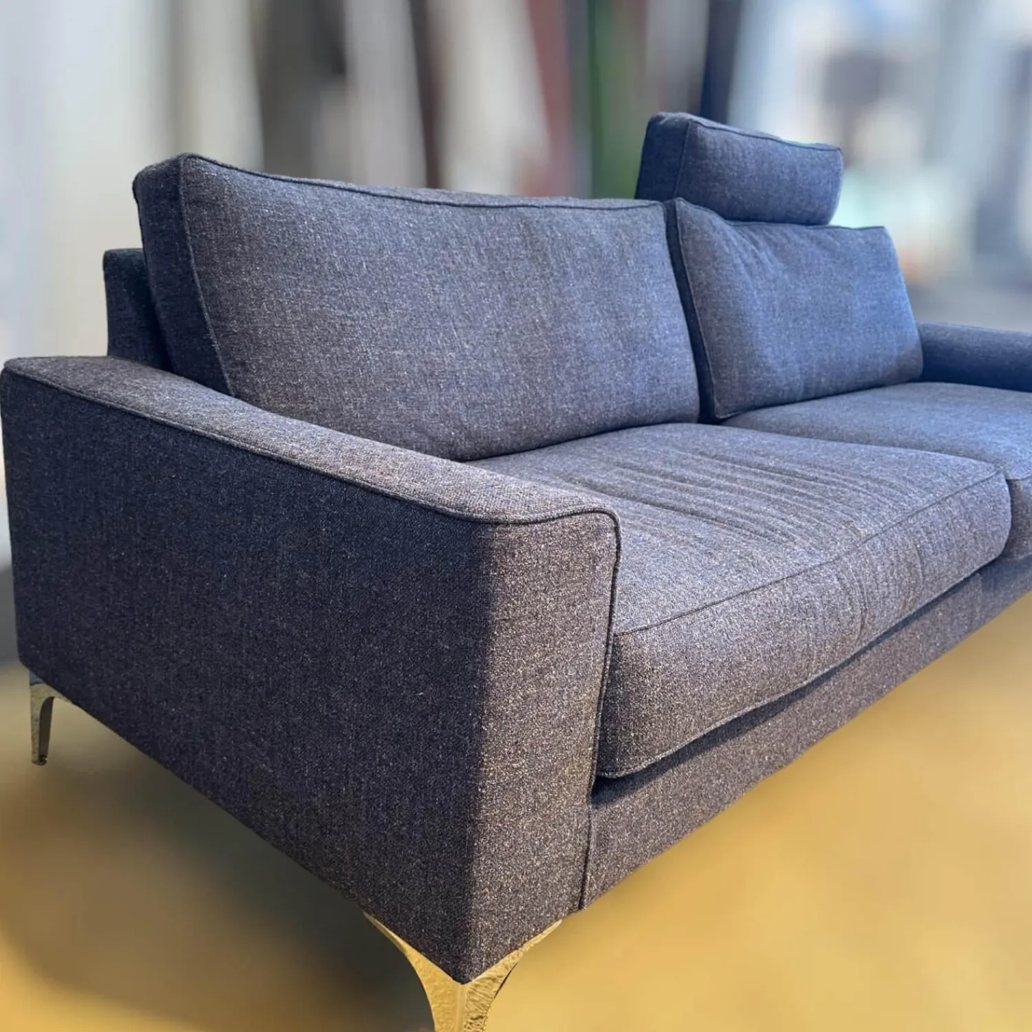 IP Design 2-Sitzer-Sofas|Sofa Jon Edwards Bodenfrei Bezug Stoff Spring Ip1764-454 Grau Füße Metall
