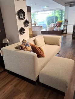 freistil Rolf Benz 2-Sitzer-Sofas|Sofa K SOB 160 202 Stoff 7463 Kieselgrau Grau Stahlkufe Tiefschwarz Mit Hocker Und Kissen