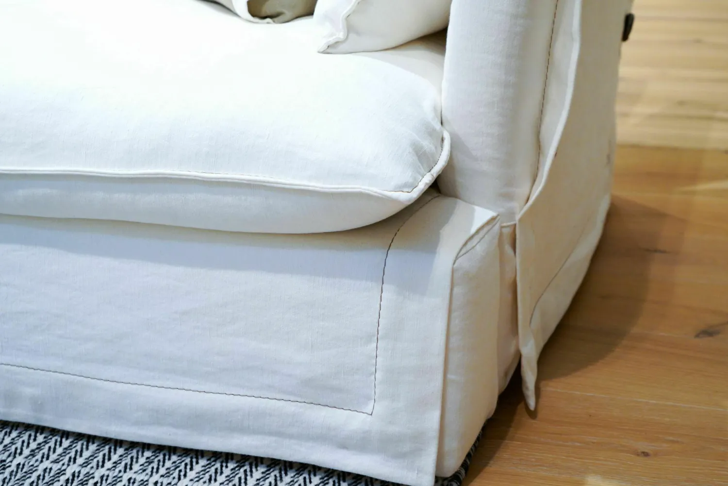 Frigerio 3-Sitzer-Sofas|Sofa Kimono Large Stoff Air 11 Ecru Weiß Beige Cat. Lusso mit 10 Kissen