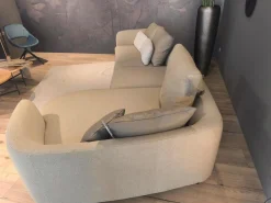 Rolf Benz Ecksofas|Sofa Kumo Stoff 24 550 Grau Beige Gussfuß Aluminium Glatt Matt Schwarz Pulverbeschichtet Inklusive Kissen
