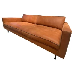 TM Collections 2-Sitzer-Sofas|Sofa L Buster XL Leder B Desert Tobacco 17537 Braun Metallfuß Schwarz Pulverbeschichtet