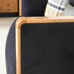 Thörmer 2-Sitzer-Sofas|Sofa La Difference Stoff Alcantara Schwarz Mit 2 Kissen