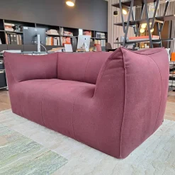 B&B Italia 2-Sitzer-Sofas|Sofa Le Bambole Bibambola Stoff Adria Dunkelrot