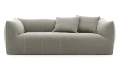 B&B Italia 2-Sitzer-Sofas|Sofa Le Bambole Granbambola Stoff Bouclè Sila Taubengrau Gestell Polyethylen Inklusive Rückenkissen