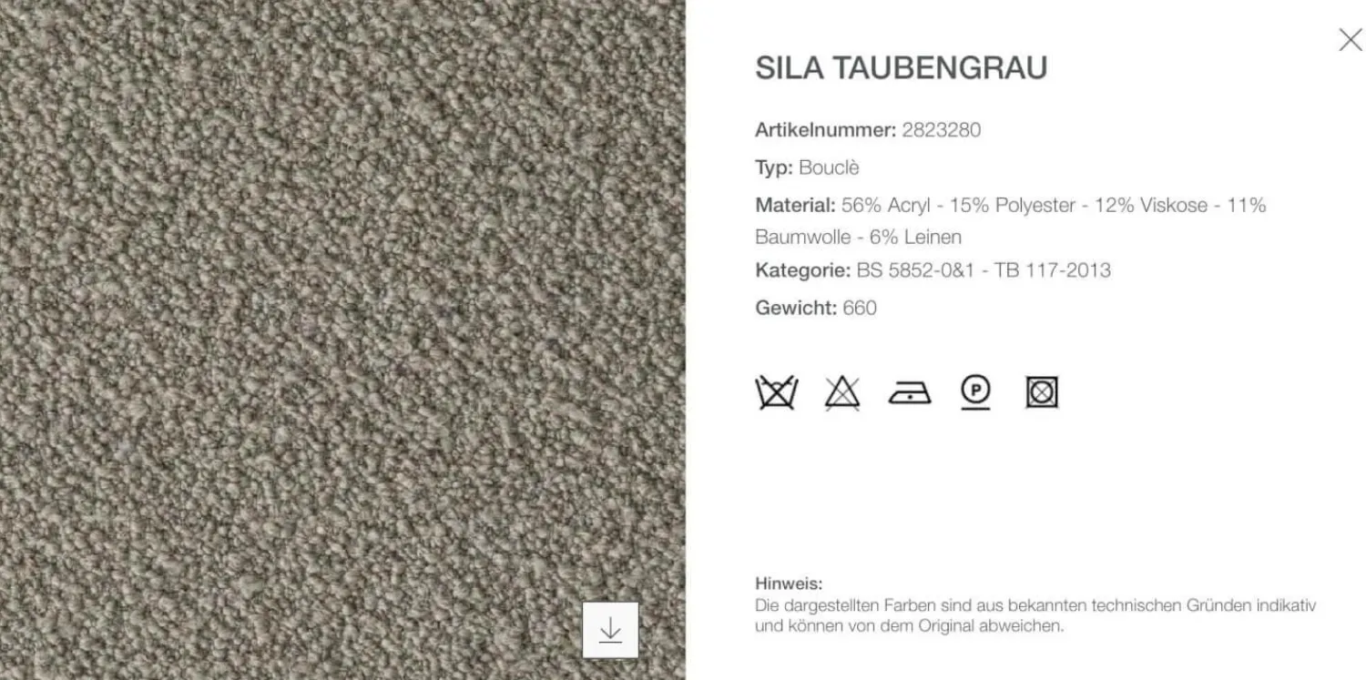 B&B Italia 2-Sitzer-Sofas|Sofa Le Bambole Granbambola Stoff Bouclè Sila Taubengrau Gestell Polyethylen Inklusive Rückenkissen