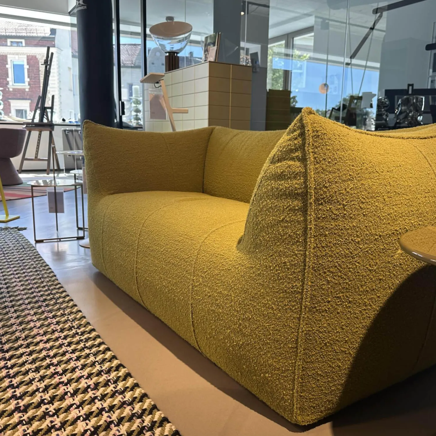 B&B Italia 2-Sitzer-Sofas|Sofa Le Bambole Stoff Sila Grün Gestell Polyethylen Mit Stoff Bezogen