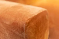 Marelli 2-Sitzer-Sofas|Sofa Liam 9LI204 Stoff Koala 129 C Orange Fuß B Lack Bronze 0PM18