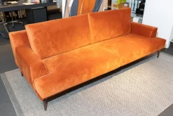 Marelli 2-Sitzer-Sofas|Sofa Liam 9LI204 Stoff Koala 129 C Orange Fuß B Lack Bronze 0PM18