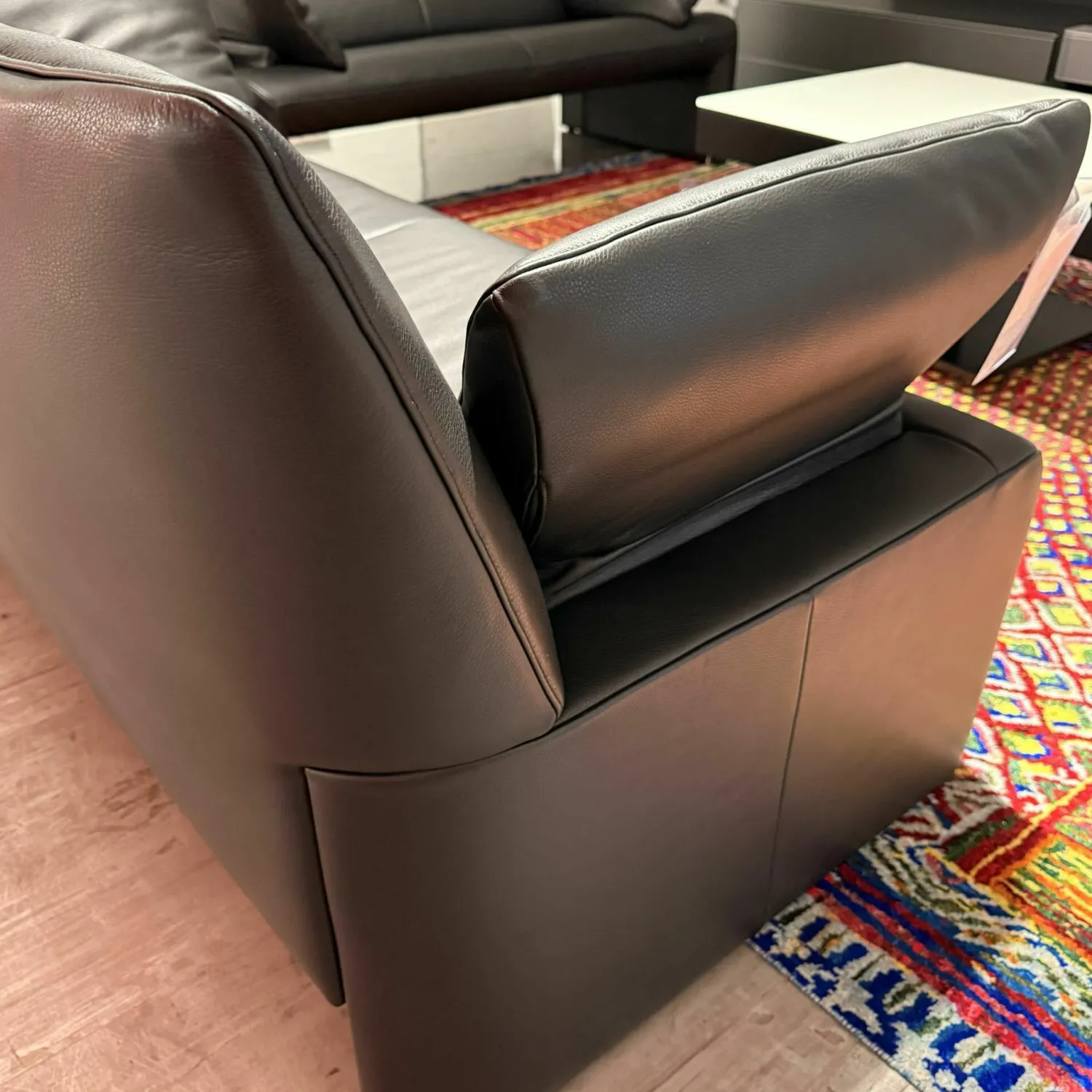 Jori 2-Sitzer-Sofas|Sofa Linea Leder Lipano Black Schwarz