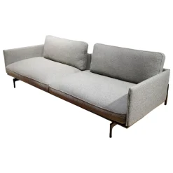 Rolf Benz 2-Sitzer-Sofas|Sofa Liv Smart Stoff 24.140 Grüngrau Gestell Aluminium Feinstrukturiert Schwarz