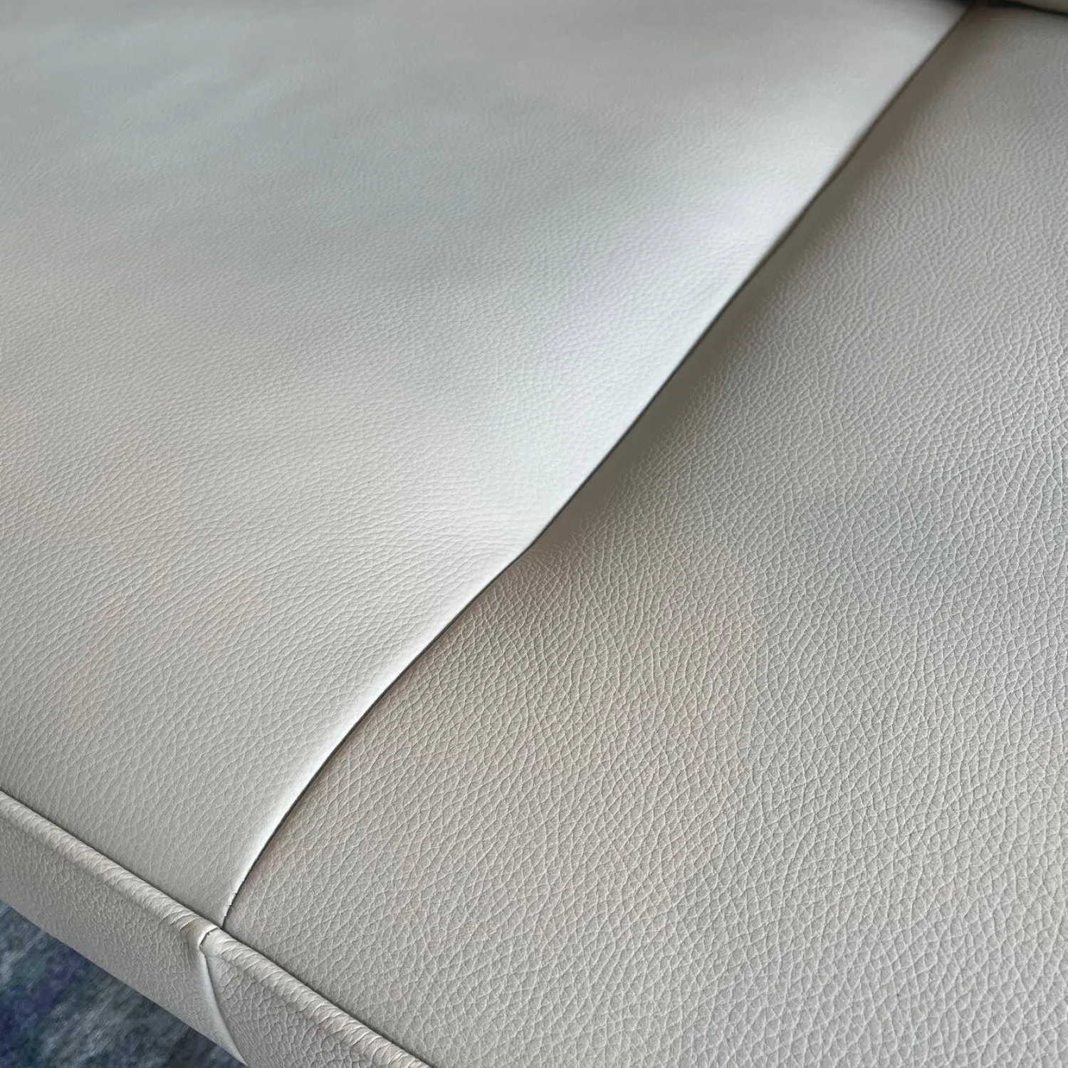 Walter Knoll 3-Sitzer-Sofas|Sofa Living Platform 400 30 FLFR Leder Lima Stone Grey Grau Beige Gestell Stahl Schwarz Matt Pulverbeschichtet