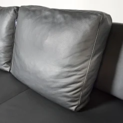 Walter Knoll 2-Sitzer-Sofas|Sofa Living Platform Leder Classic Black Schwarz Gestell Matt Pulverbeschichtet Schwarz