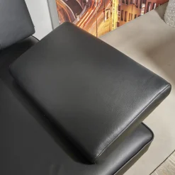 Walter Knoll 2-Sitzer-Sofas|Sofa Living Platform Leder Classic Black Schwarz Gestell Matt Pulverbeschichtet Schwarz