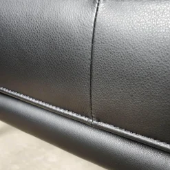 Walter Knoll 2-Sitzer-Sofas|Sofa Living Platform Leder Classic Black Schwarz Gestell Matt Pulverbeschichtet Schwarz