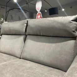 Polsteria 2-Sitzer-Sofas|Sofa Lodi Bezug Stoff Gringo Taupe Grau Metalleckfuß Schwarz Matt