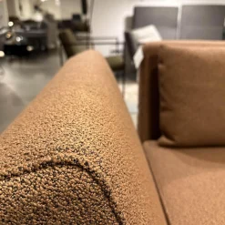 Brühl 2-Sitzer-Sofas|Sofa Lofoten Lounge Stoff 5275 51 Orange Braun Gestell Eiche Hell Geölt