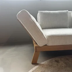 Brühl 2-Sitzer-Sofas|Sofa Lofoten Pure Stoff 5277 42 Beige Untergestell Eiche Natur Mit Klappbaren Armlehnen