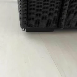 Accente 2-Sitzer-Sofas|Sofa Loft Small 150 Stoff Holzrahmen Mit Geflecht Bezogen Braun Schwarz