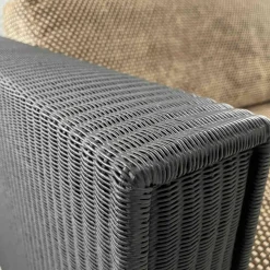 Accente 2-Sitzer-Sofas|Sofa Loft Small 150 Stoff Holzrahmen Mit Geflecht Bezogen Braun Schwarz