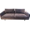 Bielefelder Werkstätten 2-Sitzer-Sofas|Sofa Long Island Bezug Stoff City Velvet Reloaded CA7832 095 Grau Metallfuß Schwarz Mit Rückenkissen