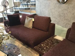 Bielefelder Werkstätten Ecksofas|Sofa Long Island Stoff Cooper BW 1779 111 Rot Fuß Eiche Wengefarbig Gebeizt Schwarz Inklusive Tisch Terrazzo Levanto Und Kissen