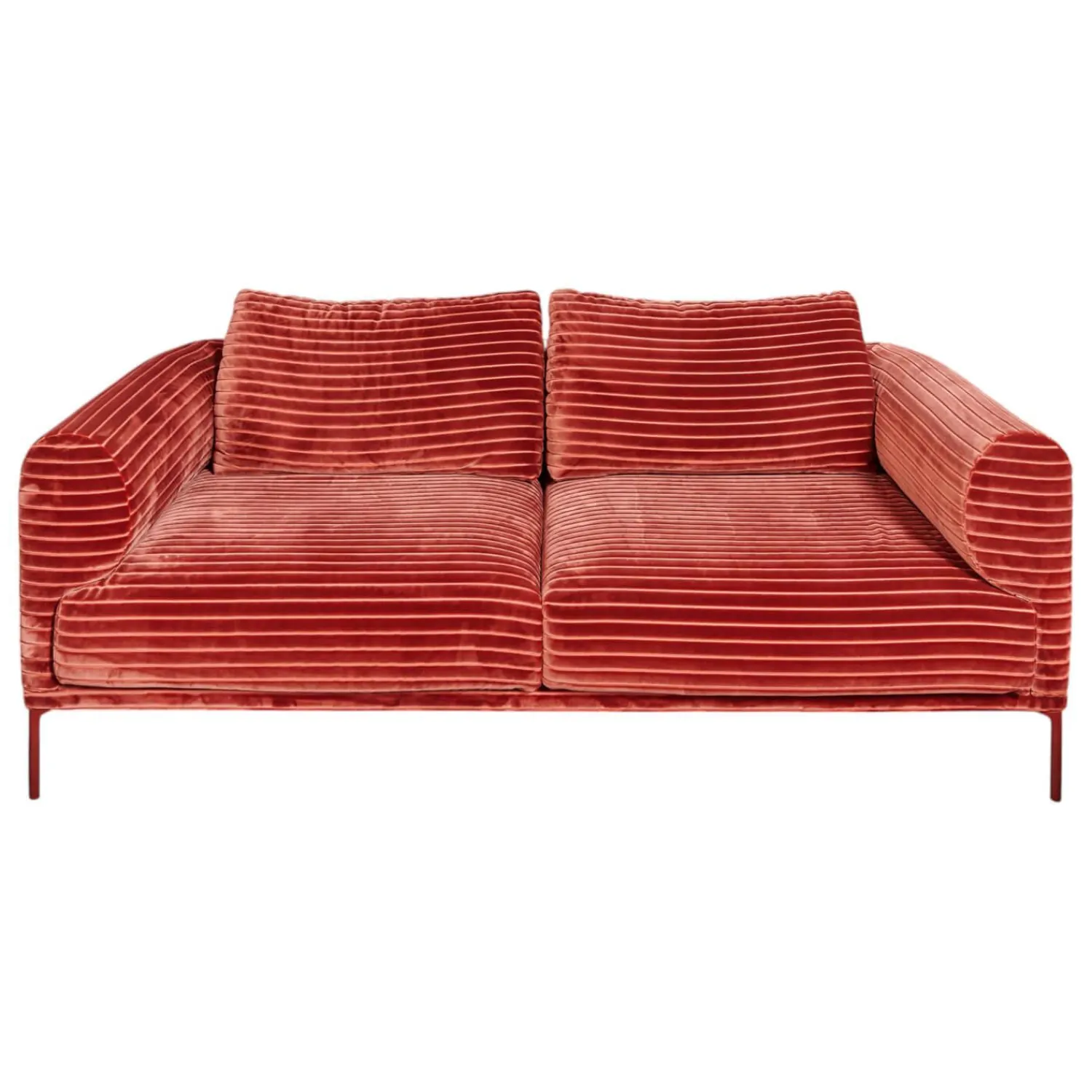 IP Design 2-Sitzer-Sofas|Sofa Loop 2/75 Stoff Glory IP1791-262 Rot Füße Rot