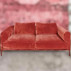 IP Design 2-Sitzer-Sofas|Sofa Loop 2/75 Stoff Glory IP1791-262 Rot Füße Rot