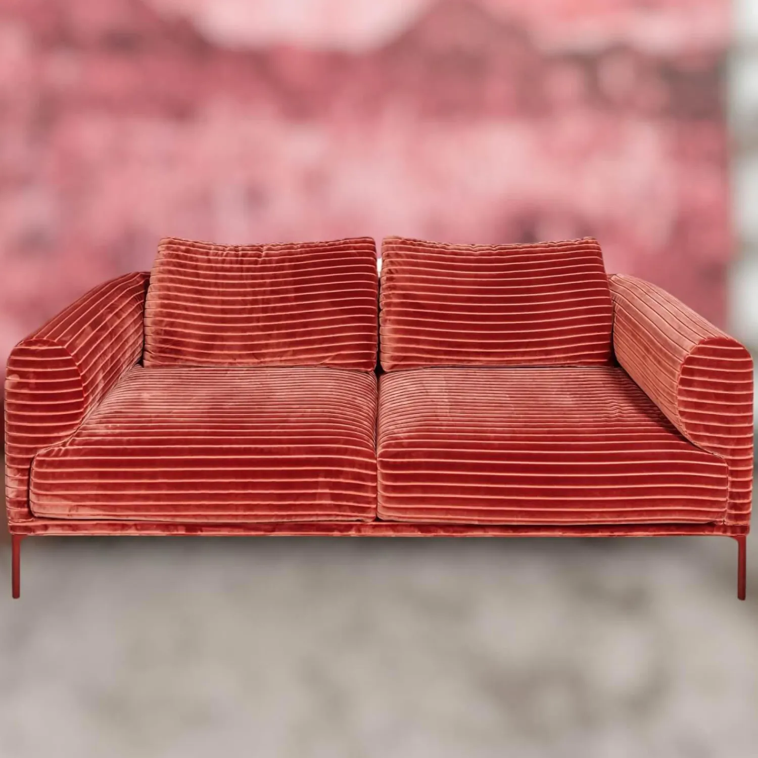 IP Design 2-Sitzer-Sofas|Sofa Loop 2/75 Stoff Glory IP1791-262 Rot Füße Rot