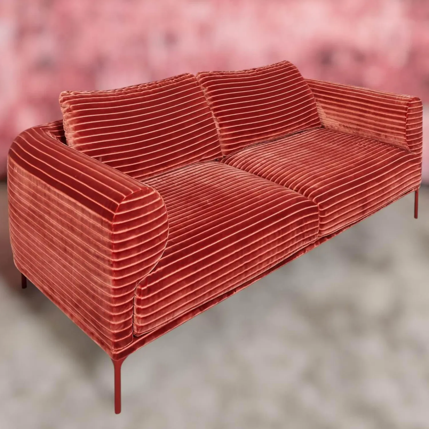 IP Design 2-Sitzer-Sofas|Sofa Loop 2/75 Stoff Glory IP1791-262 Rot Füße Rot